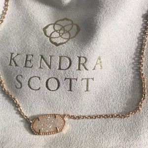 Rose Gold Kendra Scott with White Sparkly Stone